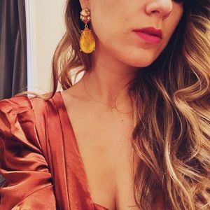 Anthropologie Amber Style Drop Earrings